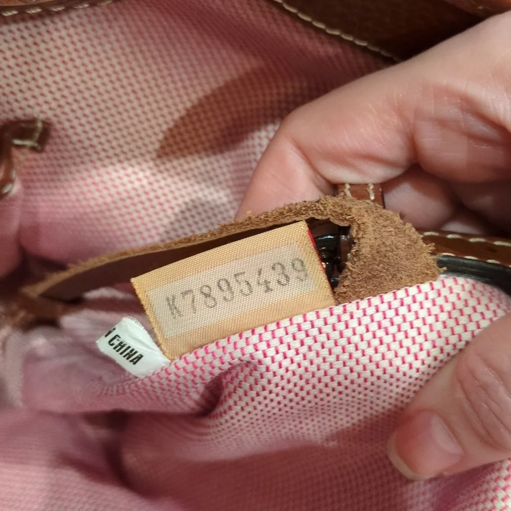 Dooney & Bourke  GUC Canvas Monogram Brown Tote Purse COA & Registration Card - Picture 12 of 15